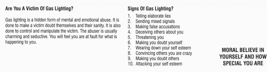 Are You A Victim Of Gas Lighting